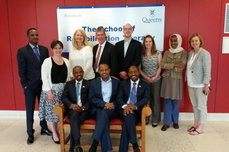 Representatives from Queen’s, the University of Gondar and The Mastercard Foundation during a visit to Kingston in May 2016.